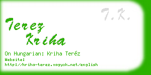 terez kriha business card