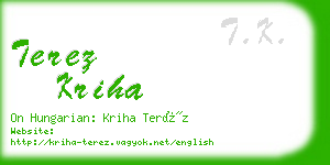 terez kriha business card